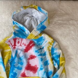 Nike Kids Tie-Dye Hoodie - Red, Blue, Yellow